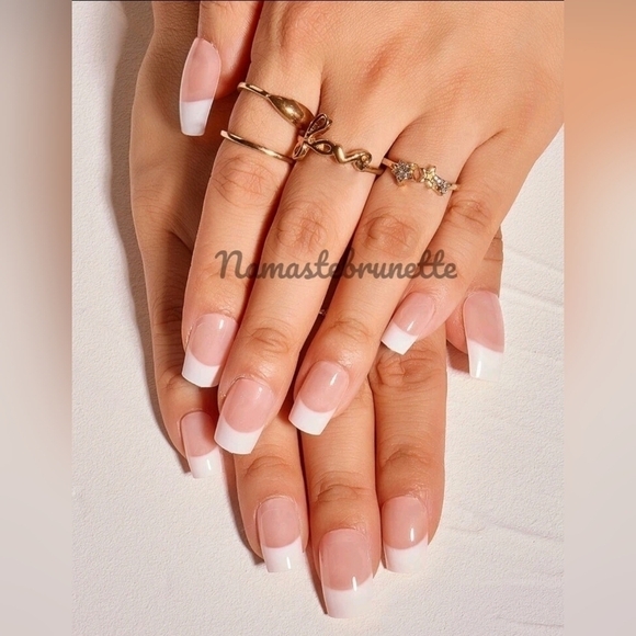 2/$16 French Manicure Press On Nails - Picture 2 of 16